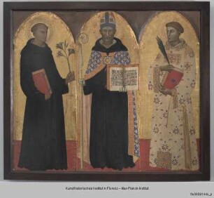 Die Heiligen Nikolaus von Tolentino, Augustinus und Stephanus