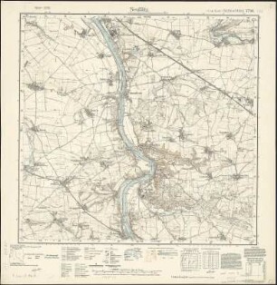 Meßtischblatt 4746 : Seußlitz, 1938 : Seußlitz. - Umdr.-Ausg., aufgen. 1903, hrsg. 1906, topogr. bericht. 1935. - 1:25000. - Leipzig, 1938. - 1 Kt.