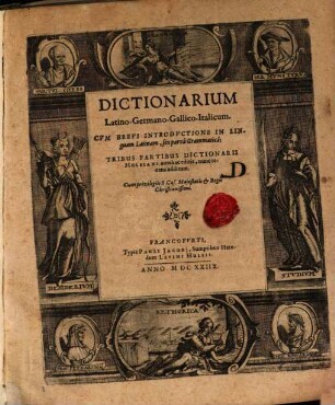 Dictionarium quatuor linguarum latino-germano-gallico-italicum