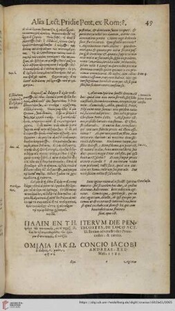 Itervm die Pentecostes, de loco act. II.