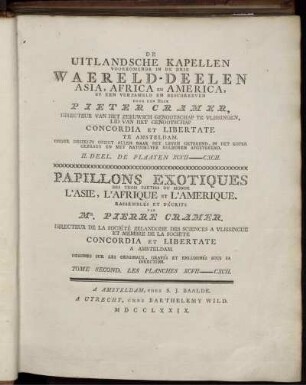 [], []: De uitlandsche Kapellen voorkomende in de drie waereld-deelen Asia, Africa en America. []. Plaaten. []