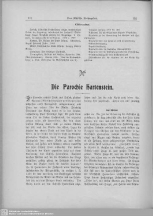 Die Parochie Hartenstein