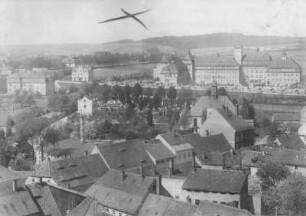 Bischofswerda. Blick vom Turm der Christuskirche nach Nordnordost zum Königlich-sächsischen Lehrerseminar