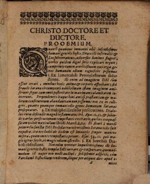 Summi theologi D. Joh. Georgii Dorschei Dissertatio De horrenda & miserabili Satanae Obsessione, Ejusdemqve ex obsessis expulsione : multorum votis expetita, iuventutis studiosae commodo iterum prodit