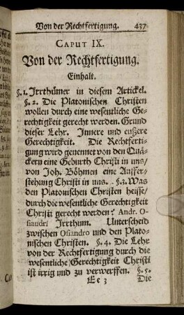 Caput IX. Von der Rechtfertigung