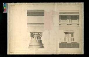 Ionische und dorische Säulen des Forum Triangulare