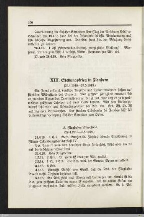 XIII. Stellungskrieg in Flandern
