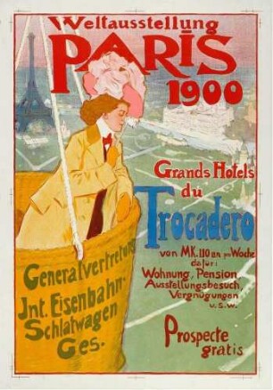 Plakat: Weltausstellung Paris 1900. Grand Hotel du Trocadero