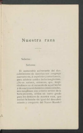 Nuestra raza