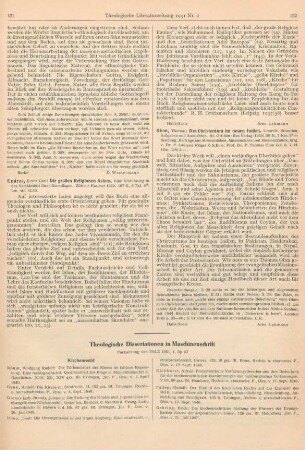 Theologische Dissertationen in Maschinenschrift
