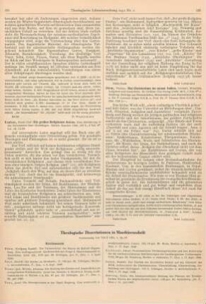 Theologische Dissertationen in Maschinenschrift