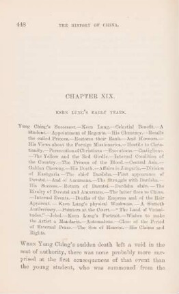 Chapter XIX. Keen Lung's early years