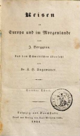 Reisen in Europa und im Morgenlande, 3