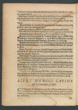 Libri Medici Latine Et Germanice scripti.
