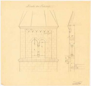 Kirche, Belsdorf: Turmfenster Westseite 1:20