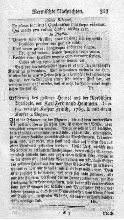 Erklärung des goldnen Hornes aus der nordischen Theologie.
