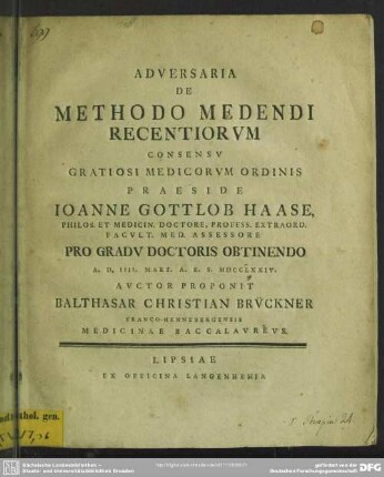 Adversaria De Methodo Medendi Recentiorum