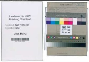 Entnazifizierung Heinz Vogt , geb. (Monteur)