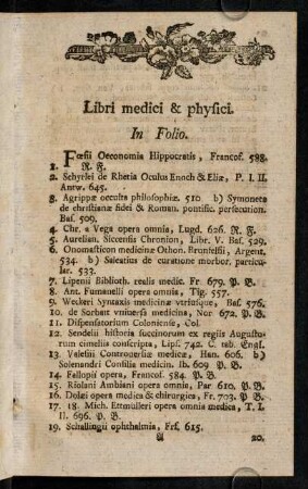 1-58, Libri medici & physici.