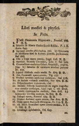 1-58, Libri medici & physici.