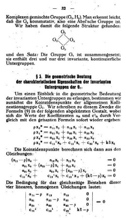 § 5. Die geometrische Deutung der charakteristischen Eigenschaften der Invarianten Untergruppen der G 7.