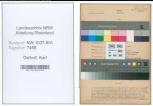 Entnazifizierung Karl Ostholt , geb. 13.07.1896 (Wohnungsverwalter)
