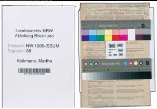 Entnazifizierung Martha Kolkmann , geb. 13.06.1905 ()