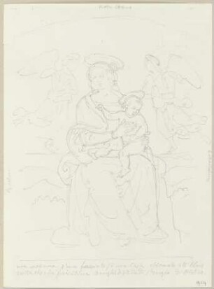Thronenede Madonna mit Kind, an einem Hause, all'Olmo genannt, auf der Florentinerstraße bei Perugia