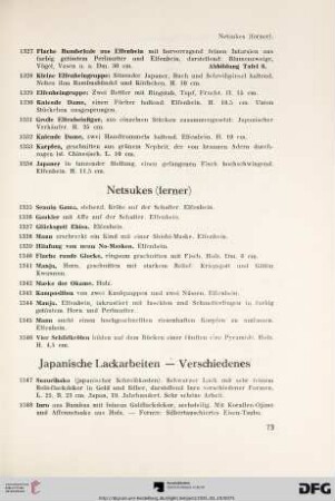 Japanische Lackarbeiten – Verschiedenes (Nr. 1347-1370)