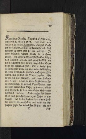 [Karoline Sophia Augusta Grosmann.]