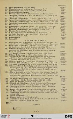 D. Silber und Schmuck (Nr. 128-150)