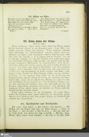 XX. König Anton der Gütige