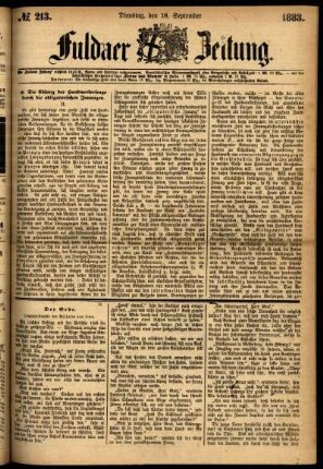 Ausgabe vom Dienstag, den 18. September 1883.