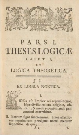 Caput I. Ex logica theoretica.