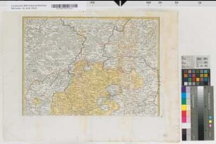 Karte des Territoriums (Teil) der Abtei Fulda mit den umliegenden hessischen und thüringischen Territorien.- Zu einer Topographischen Karte von Hessen-Darmstadt gehörig?