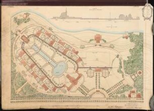 Erziehungsheim Schinkelwettbewerb 1909: Lageplan 1:1000