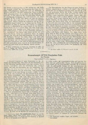 13-18 Grenzsetzungen auf dem liturgischen Felde