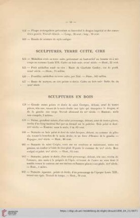 Sculptures en Bois (Nr. 458 - 487)