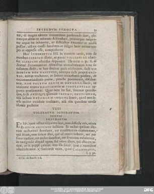 VIIII Toleratur Ignorantia Senum Impuberum
