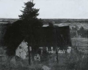 Des Künstlers Haus in Worpswede : Vogeler, Johann Heinrich (1872-1942): Des Künstlers Haus in Worpswede. Öl auf Leinwand; 1895/1896. Dresden: Galerie Neue Meister 2517