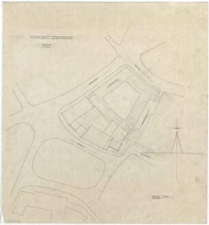 Gsaenger, Gustav; München; Stadtmuseum, Erweiterung - Vorprojekt (Lageplan)