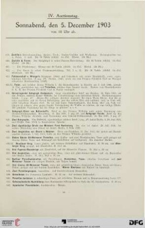IV. Auctionstag (Nr. 619-867)
