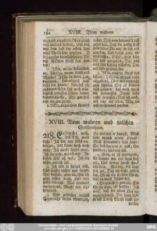 XVIII. Vom wahren und falschen Christenthum.