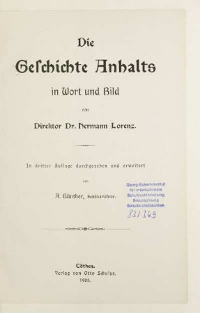 Die Geschichte Anhalts in Wort und Bild