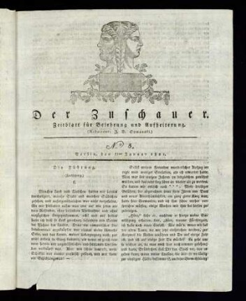No. 5 - 11. Januar 1821