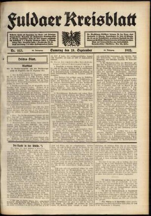 Dritte Ausgabe vom Samstag, den 28. September 1912.