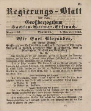 Nr. 26 : 5. November 1856
