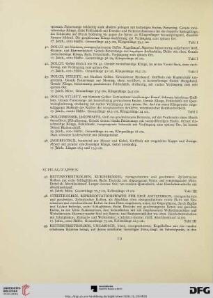 Schlagwaffen / Slashing weapons (Nr.47-99)