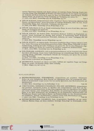 Schlagwaffen / Slashing weapons (Nr.47-99)