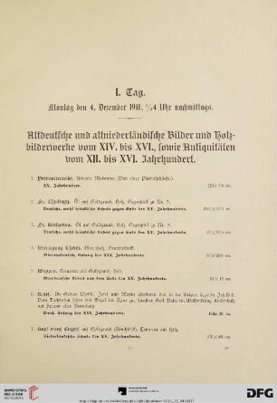 I. Tag (Nr. 1-120)